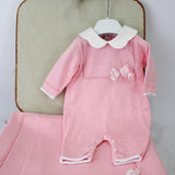 Le Coconne Tutina Rosa con Fiori per Neonate