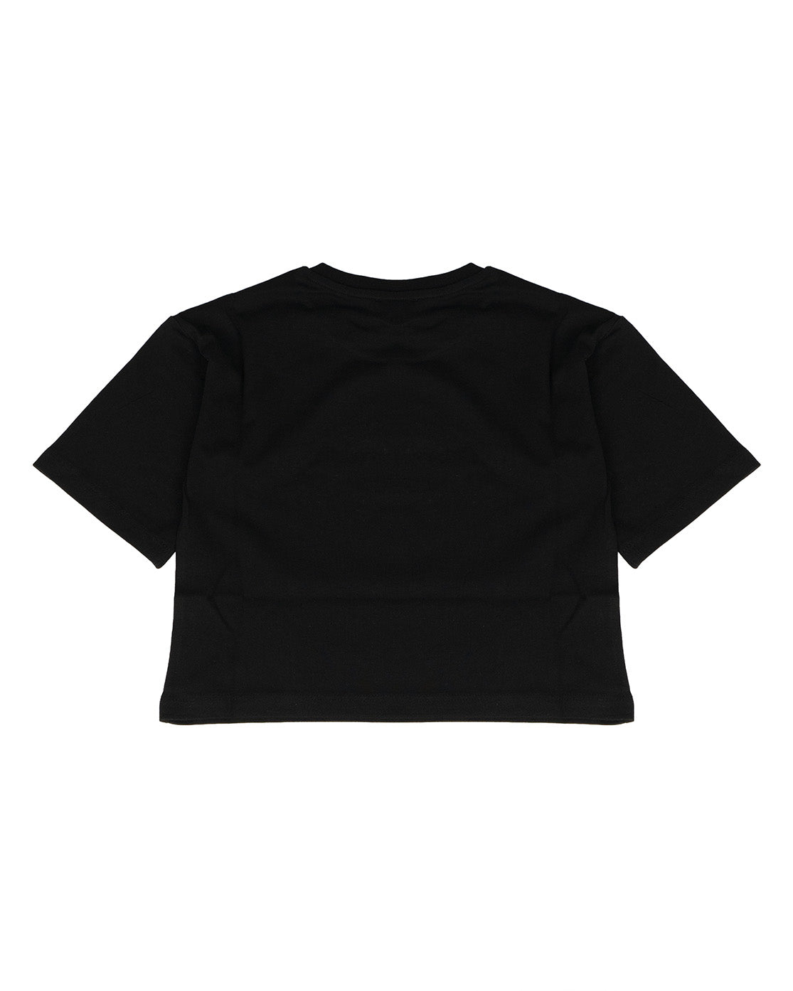 Vicolo Kids T-Shirt Nero con Logo con Applicazioni per Bambine