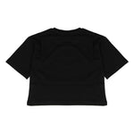 Vicolo Kids T-Shirt Nero con Logo con Applicazioni per Bambine