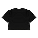 Vicolo Kids T-Shirt Nero con Logo con Applicazioni per Bambine