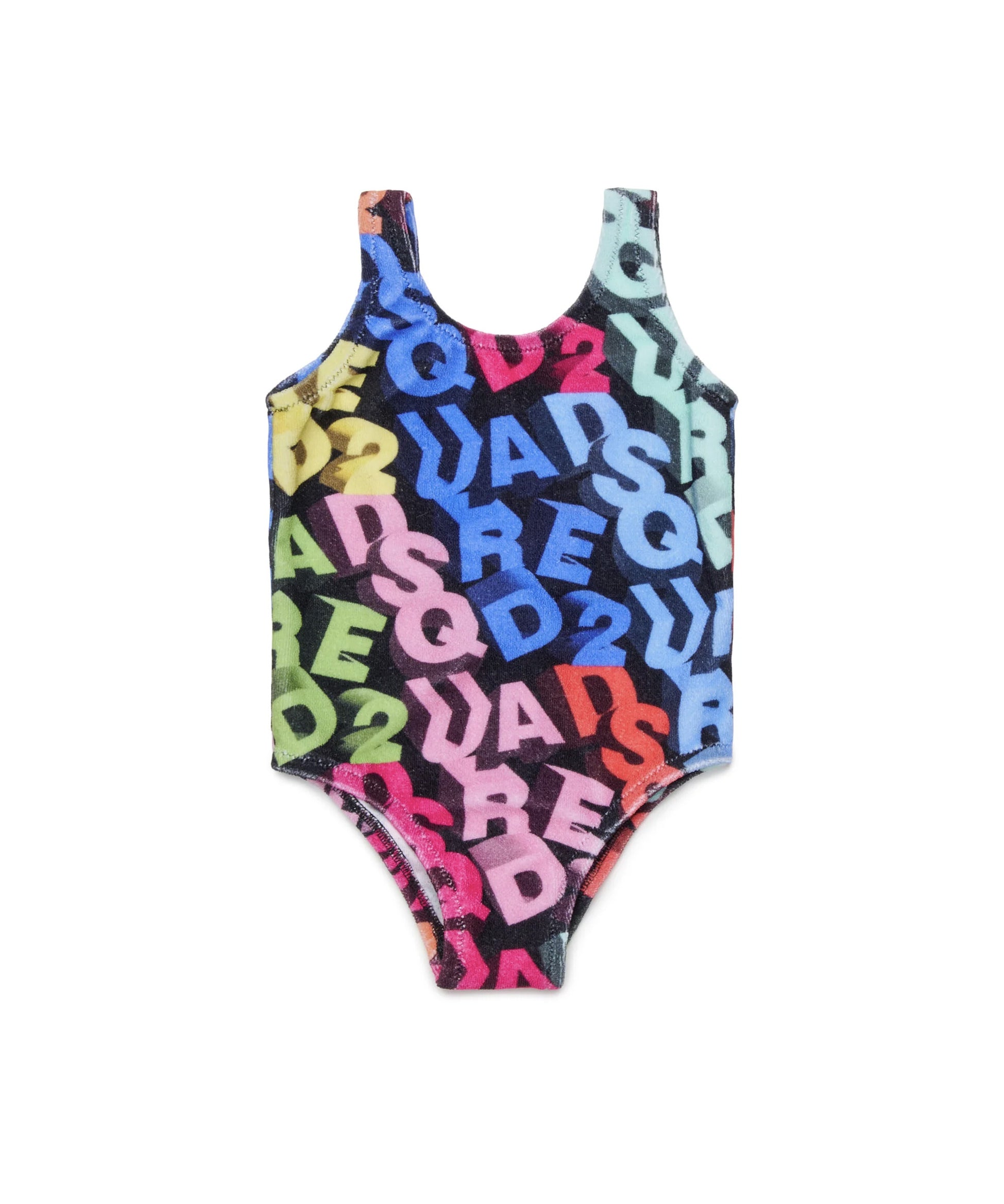 Dsquared2 Kids Costume Intero con Logo All-Over Multicolor per Neonate