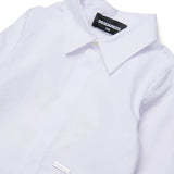 Dsquared2 Kids Camicia Bianco con Targhetta Logo Unisex