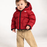 Diesel Kids Piumino Bordeaux con Cappuccio e Logo Oval per Neonati