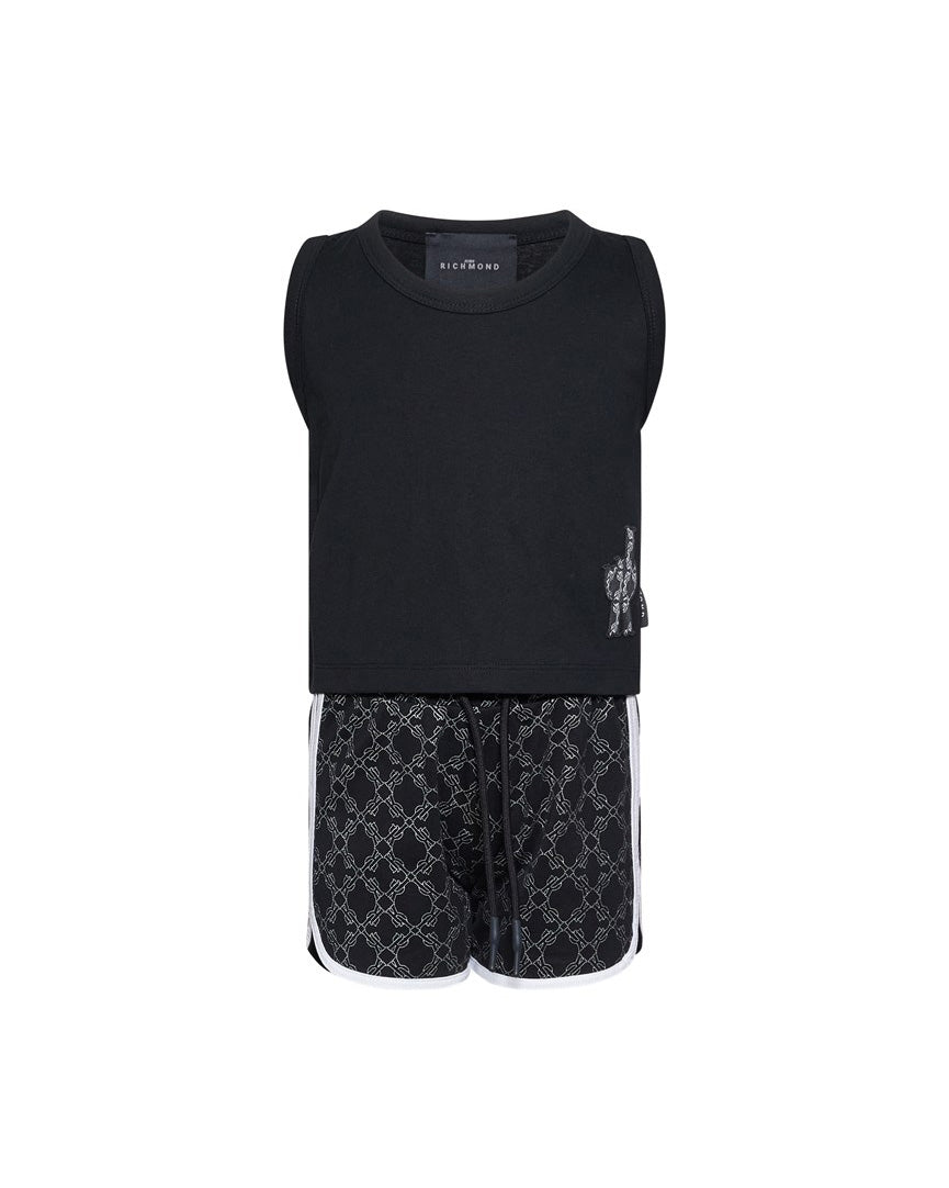 John Richmond Kids Completo Nero All-Over per Bambini