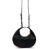 MSGM Kids Borsa Nero in Pelle con Tracolla per Bambine