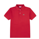Lacoste Kids Polo Rossa con Logo per Bambini