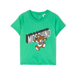 Moschino Kids T-shirt Verde Teddy Bear per Neonati