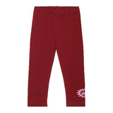 Diesel Kids Leggins Bordeaux con Logo per Neonate