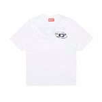 Diesel Kids T-shirt Bianca con Stampa Oval D per Bambini