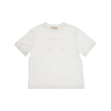 Elisabetta Franchi La Mia Bambina T-shirt Bianca Girocollo con Stampa Logo per Bambine