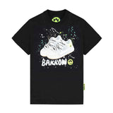 Barrow Kids T-shirt Nera con Stampa Shoes per Bambini (fronte)