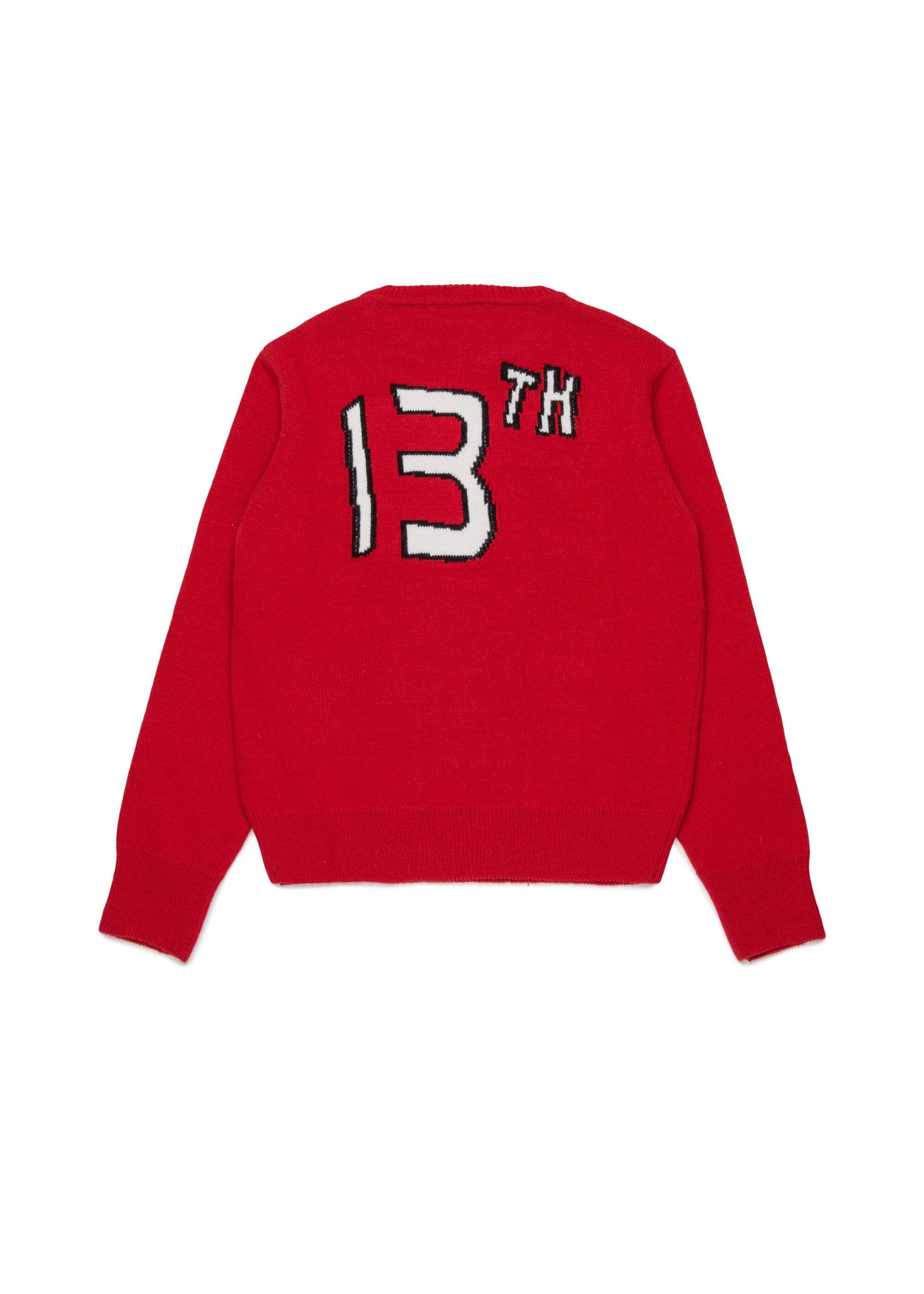 Dsquared2 Maglione Rosso con Intarso Lettering per Bambini