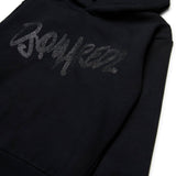 Dsquared2 Kids Black Hoodie with Logo Print for Children