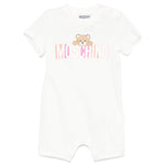 Moschino Kids Tutina Panna con Stampa Colorful per Neonate