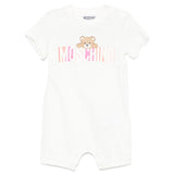 Moschino Kids Tutina Panna con Stampa Colorful per Neonate