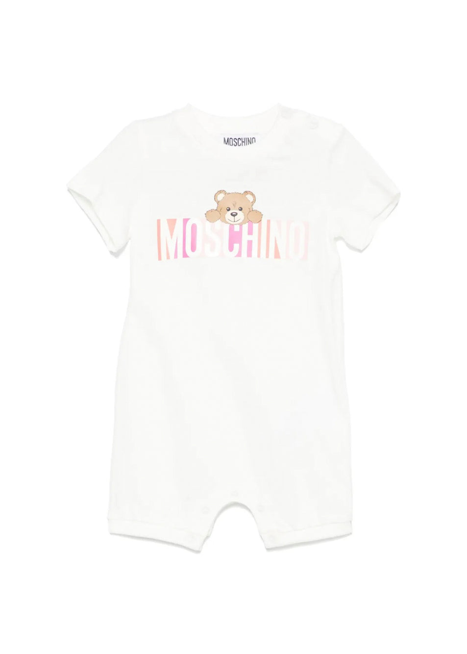 Moschino Kids Tutina Panna con Stampa Colorful per Neonate