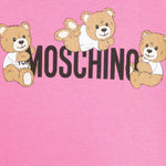 Moschino Kids T-Shirt Fucsia con Stampa Teddy per Bambine