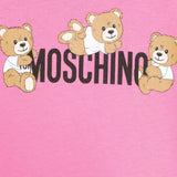 Moschino Kids T-Shirt Fucsia con Stampa Teddy per Bambine