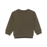 Dsquared2 Kids Felpa Girocollo Verde con Stampa D2 per Neonati (retro)