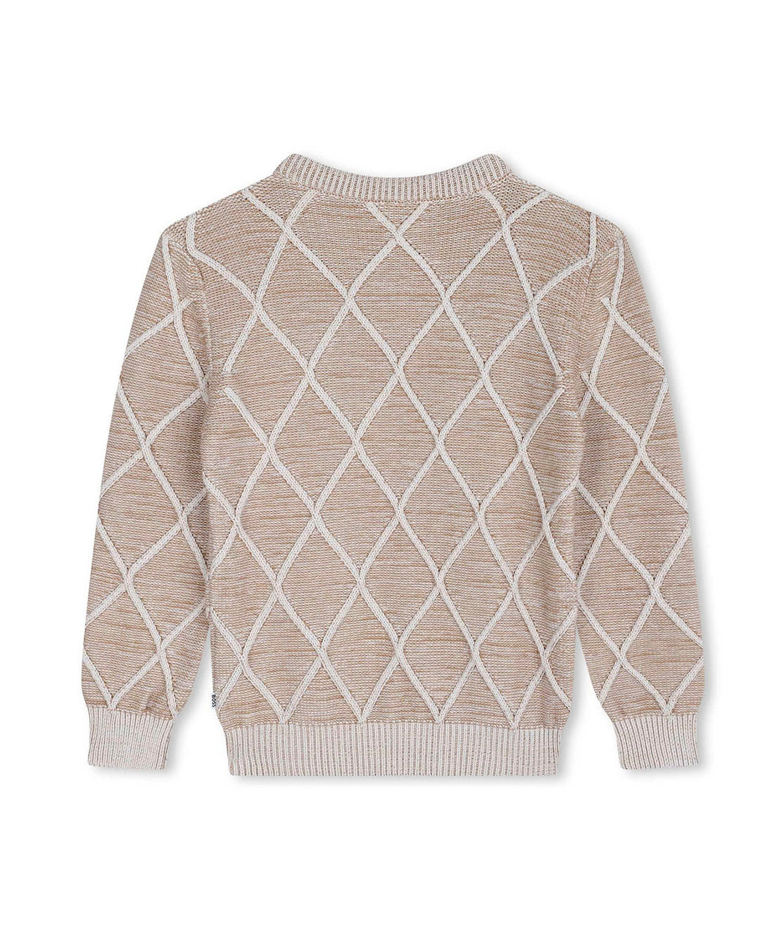 Boss Kids Felpa Sabbia Fantasia Rombi con Logo per Bambini (retro)