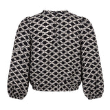 Elisabetta Franchi La mia Bambina Blusa Nero e Milk All-Over per Neonate