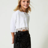 Twinset Kids Gonna Nera Corta in Duchesse 