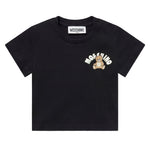 Moschino Kids T-Shirt Nero con Logo Teddy Bear per Neonato