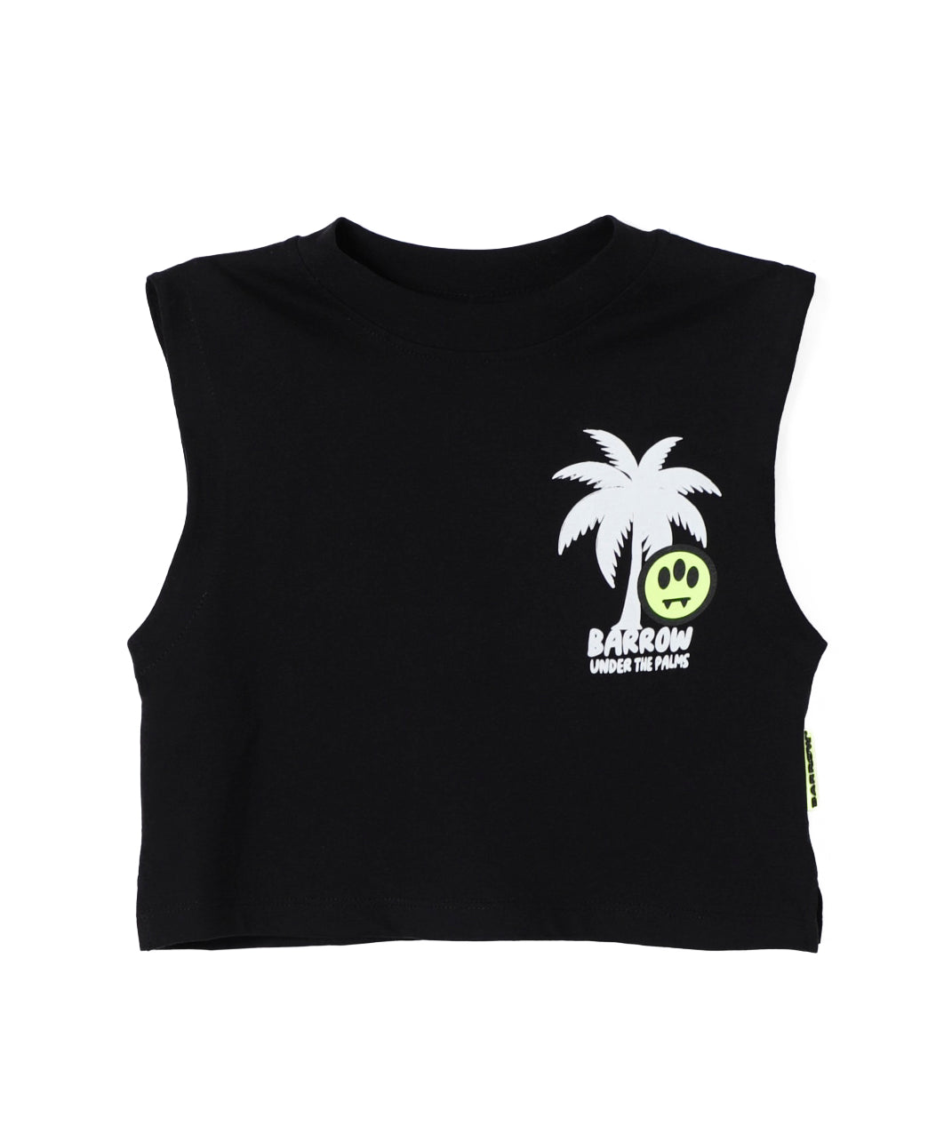 Barrow Kids Top Nero con Stampa con Logoo