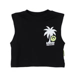 Barrow Kids Top Nero con Stampa con Logoo
