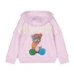 Barrow Kids Felpa con Cappuccio Rosa per Neonate retro