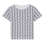 Lacoste Kids T-Shirt Grigio con Stampa All-Over per Bambini