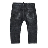 Dsquared2 Kids Pantalone in Denim Nero per Neonati