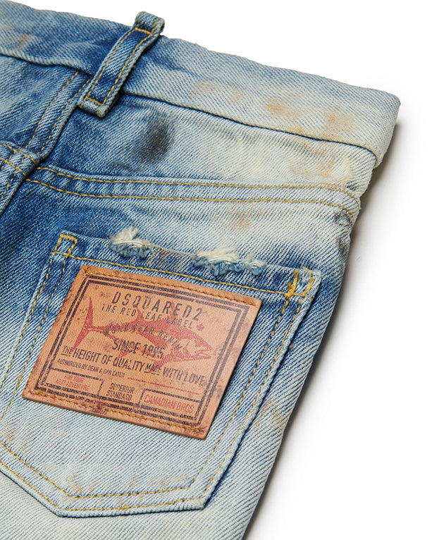 Dsquared2 Kids Jeans Lavaggio Sfumato per Neonati