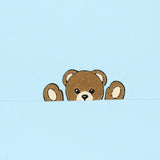 Moschino Kids Coperta Celeste con Ricamo Teddy