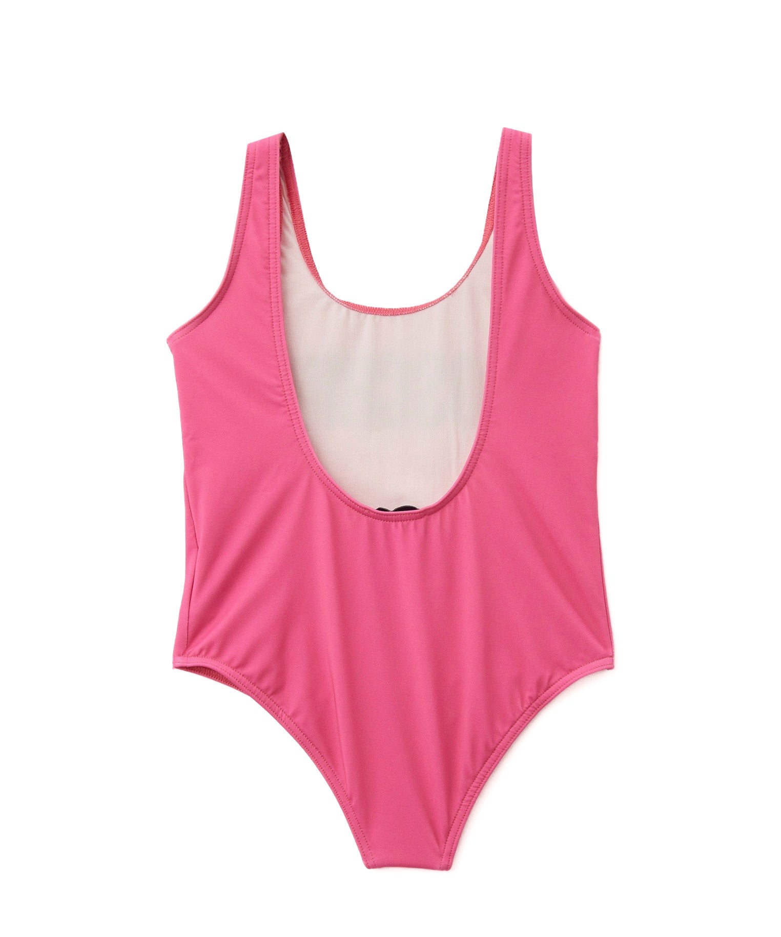 Moschino Kids Costume Monokini Fucsia con Logo per Bambine