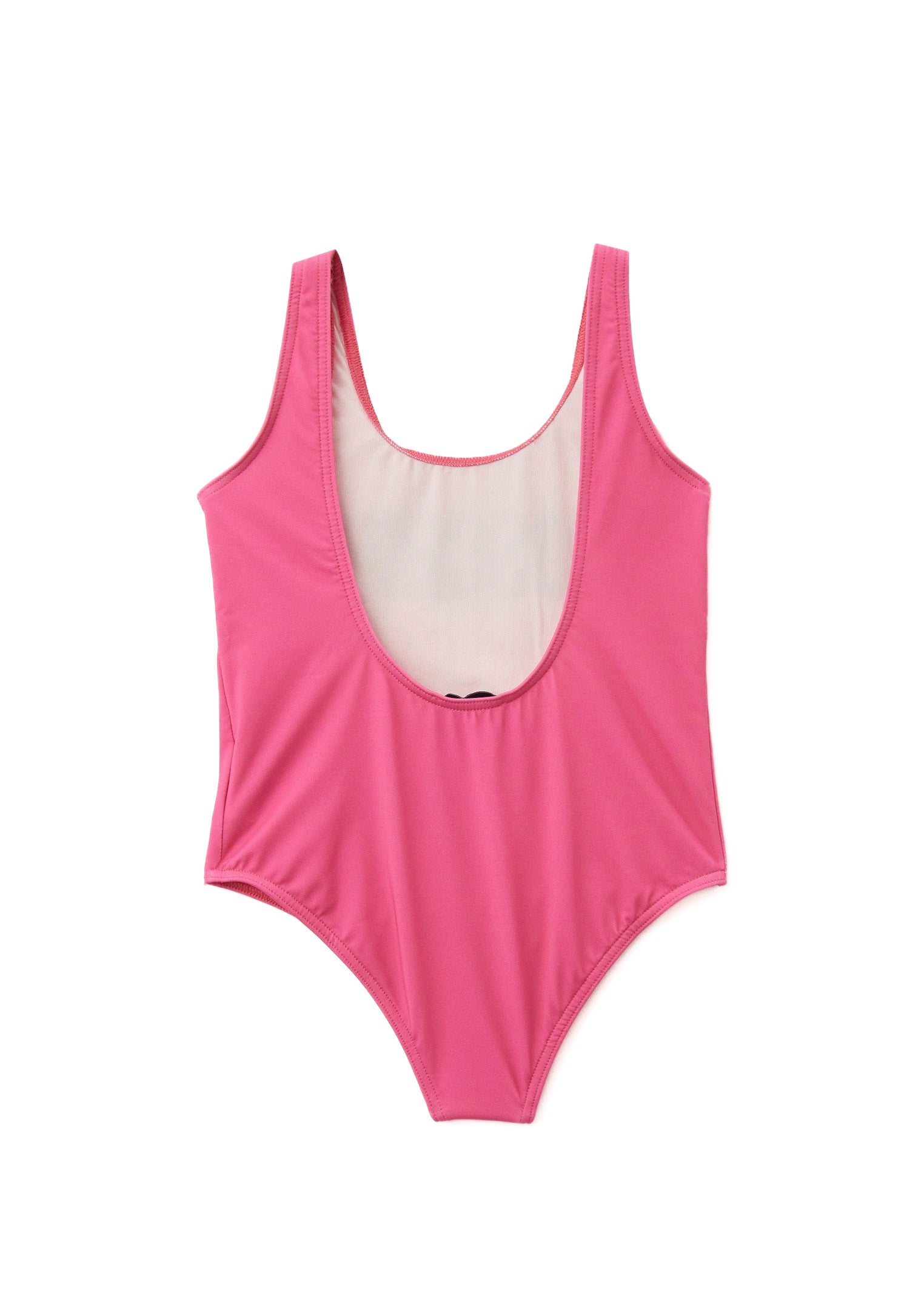 Moschino Kids Costume Monokini Fucsia con Logo per Bambine