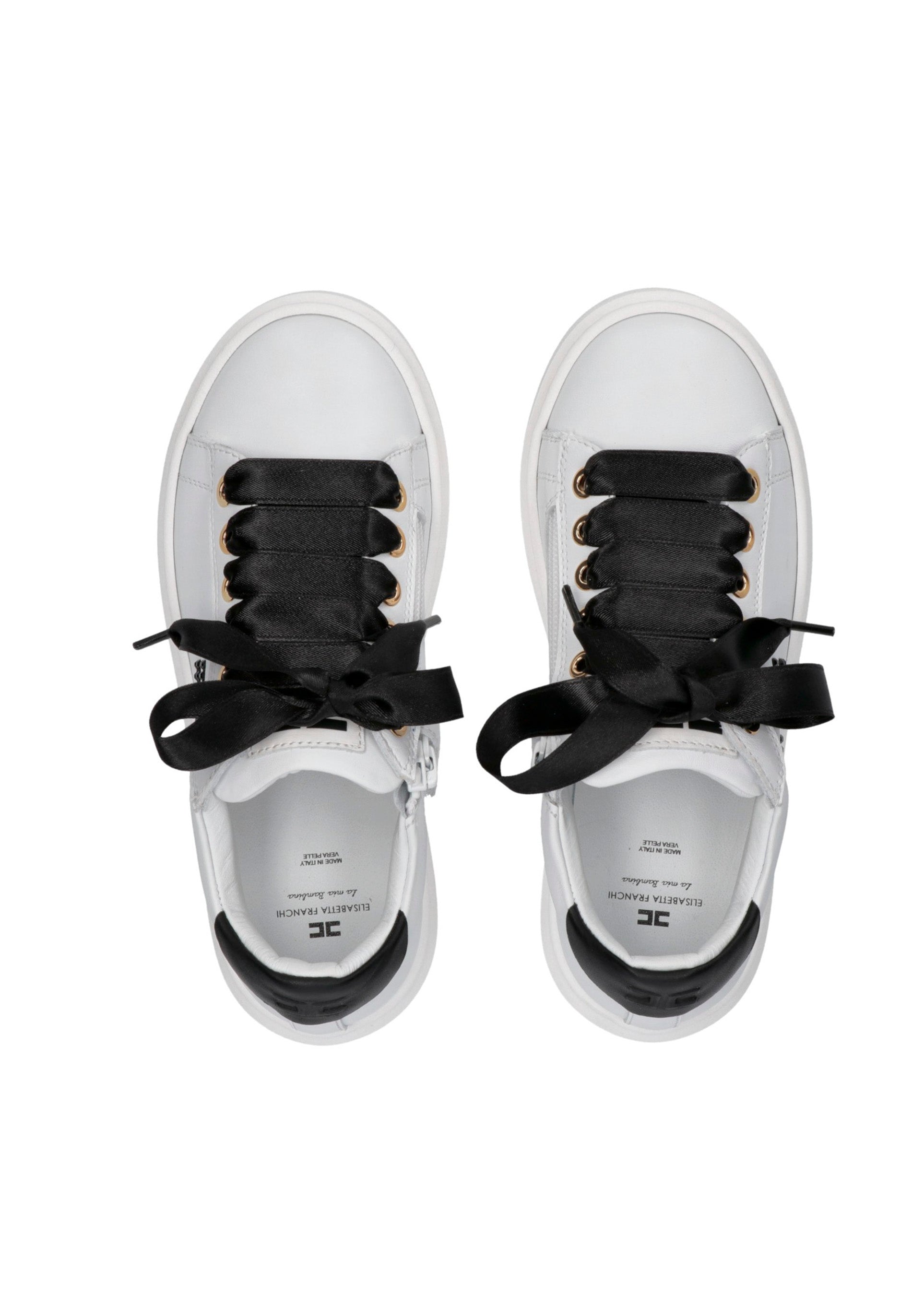 Elisabetta Franchi La Mia Bambina Sneakers Bianco/Nero per Bambine