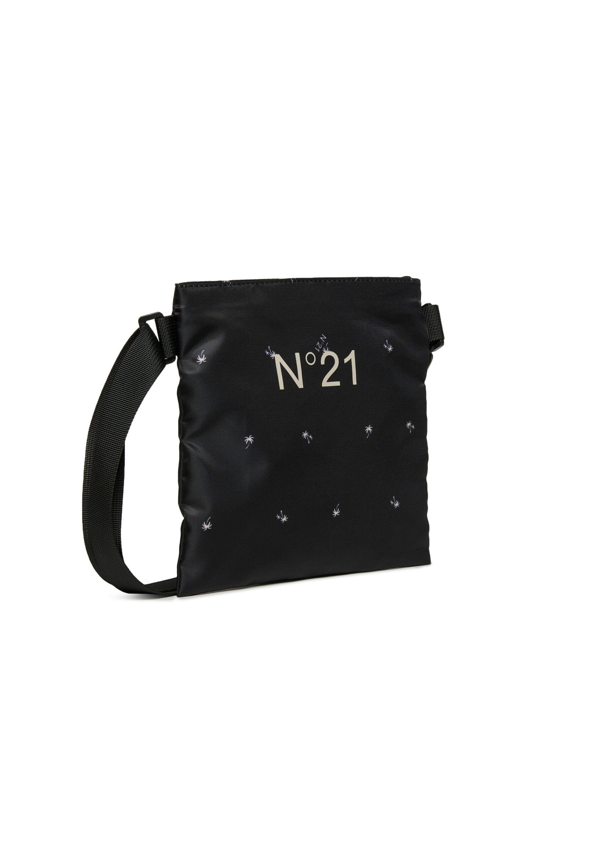 N°21 Kids Borsa Nera All Over Palms per Bambine