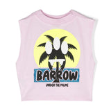 Barrow Kids Canotta Crop con Stampa per Bambine retro