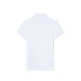 Lacoste Kids Polo Bianco con Collo Smerlato e Ricamo Logo per Bambine