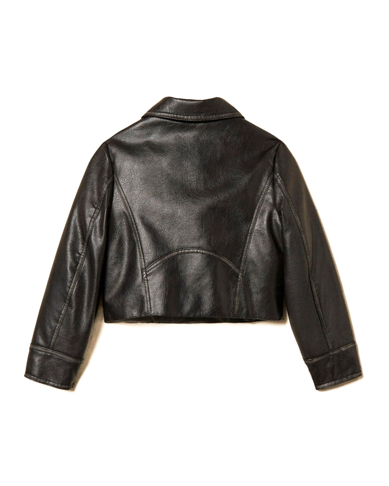 Twinset Kids Giubbino in Pelle per Bambine