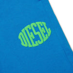 Diesel Kids Bermuda Celeste con Logo Puffy Print per Bambine