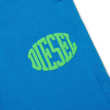 Diesel Kids Bermuda Celeste con Logo Puffy Print per Bambine