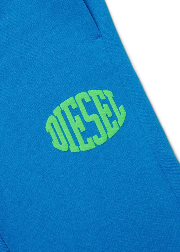 Diesel Kids Bermuda Celeste con Logo Puffy Print per Bambine