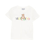Moschino Kids T-Shirt Bianca con Stampa Logo per Bambini