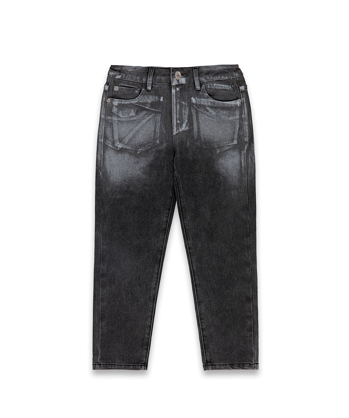 Iceberg Kids Jeans Denim Nero con Effetto Acid Wash per Bambini