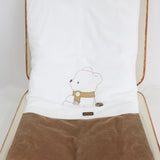 Minibanda Coperta Panna/Beige con Ricamo per Neonati