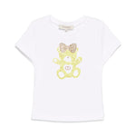 Twinset Kids T-Shirt Bianca con Applicazione Strass per Bambine