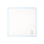Moschino Kids Coperta Panna/Celeste a Righe per Neonati