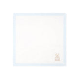 Moschino Kids Coperta Panna/Celeste a Righe per Neonati